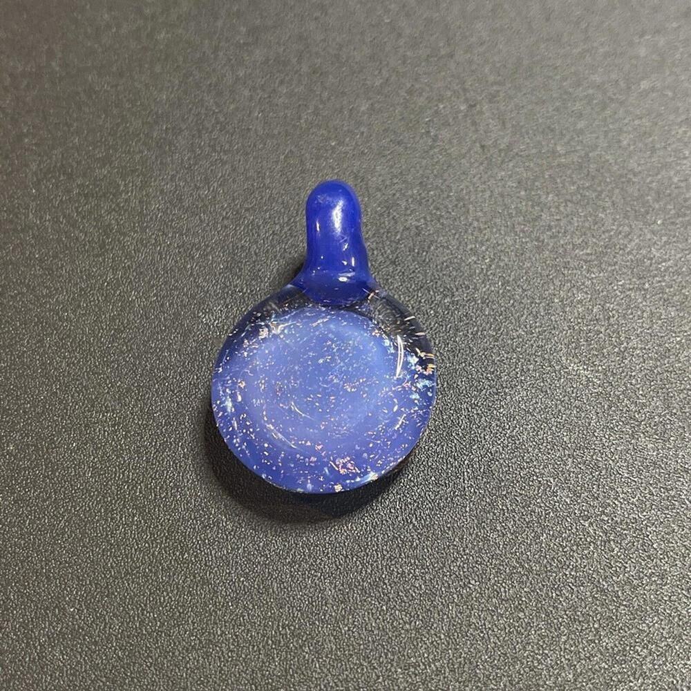 CRUSH FATTY Blue and Purple W/DYCRO LINES WITHIN GLASS HAND